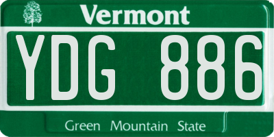 VT license plate YDG886
