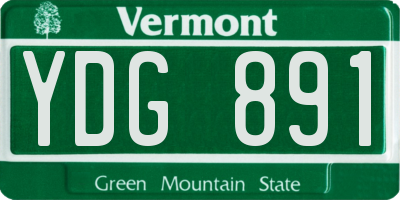 VT license plate YDG891