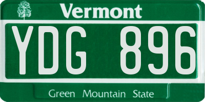 VT license plate YDG896