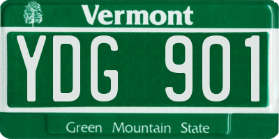 VT license plate YDG901