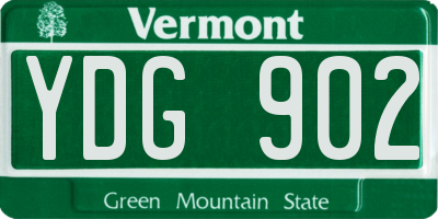 VT license plate YDG902