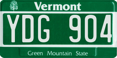 VT license plate YDG904