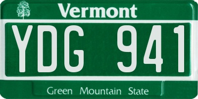 VT license plate YDG941
