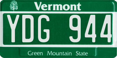 VT license plate YDG944