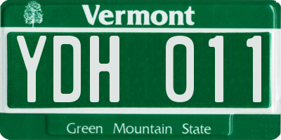 VT license plate YDH011