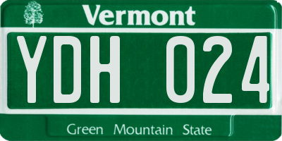 VT license plate YDH024