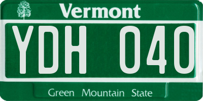VT license plate YDH040