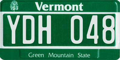 VT license plate YDH048