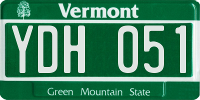 VT license plate YDH051
