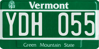 VT license plate YDH055