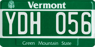 VT license plate YDH056