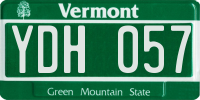 VT license plate YDH057