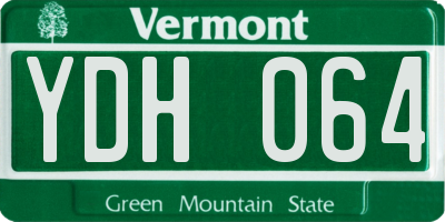 VT license plate YDH064