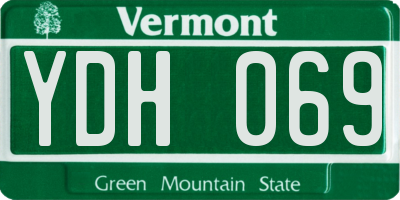 VT license plate YDH069
