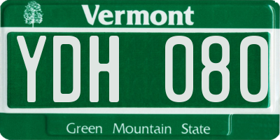 VT license plate YDH080