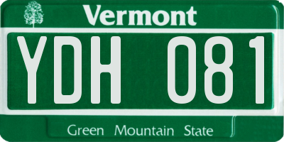 VT license plate YDH081