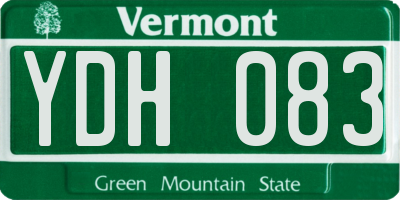 VT license plate YDH083