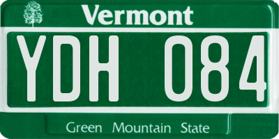 VT license plate YDH084