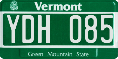 VT license plate YDH085