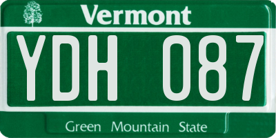 VT license plate YDH087