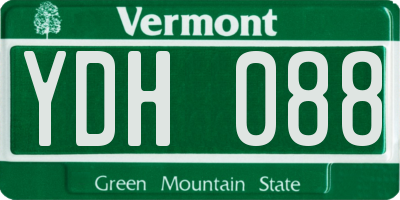 VT license plate YDH088