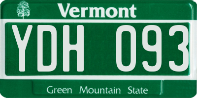 VT license plate YDH093