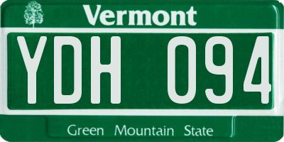 VT license plate YDH094