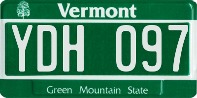 VT license plate YDH097