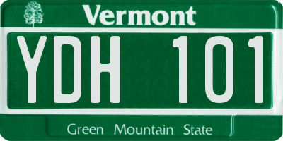 VT license plate YDH101