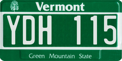 VT license plate YDH115