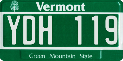VT license plate YDH119