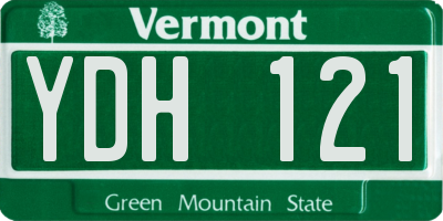 VT license plate YDH121