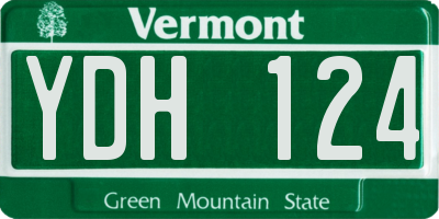 VT license plate YDH124
