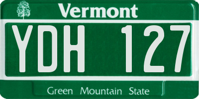 VT license plate YDH127