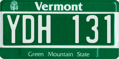 VT license plate YDH131