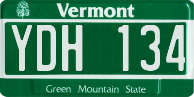 VT license plate YDH134