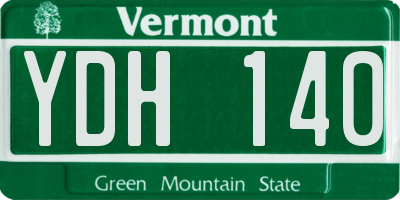 VT license plate YDH140