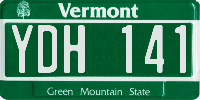 VT license plate YDH141