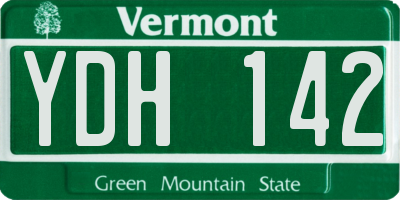 VT license plate YDH142