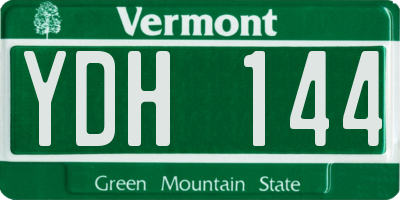 VT license plate YDH144