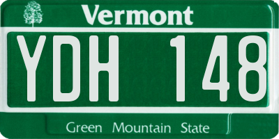 VT license plate YDH148
