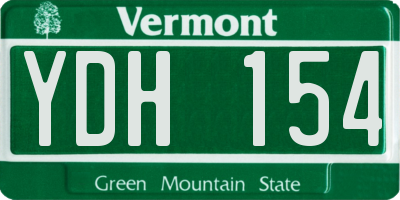 VT license plate YDH154