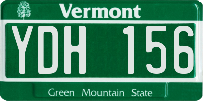 VT license plate YDH156