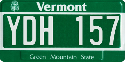 VT license plate YDH157