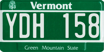 VT license plate YDH158