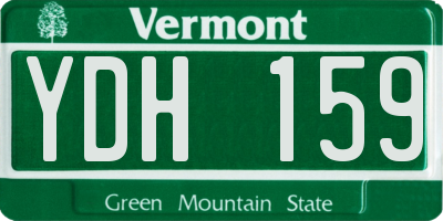 VT license plate YDH159