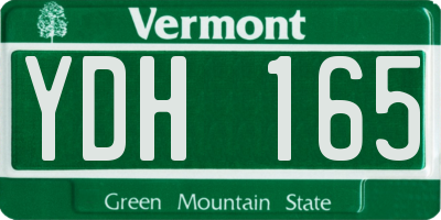 VT license plate YDH165