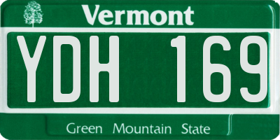 VT license plate YDH169