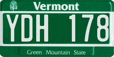VT license plate YDH178