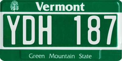 VT license plate YDH187